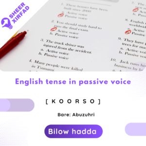 English Tenses in Passive Voice